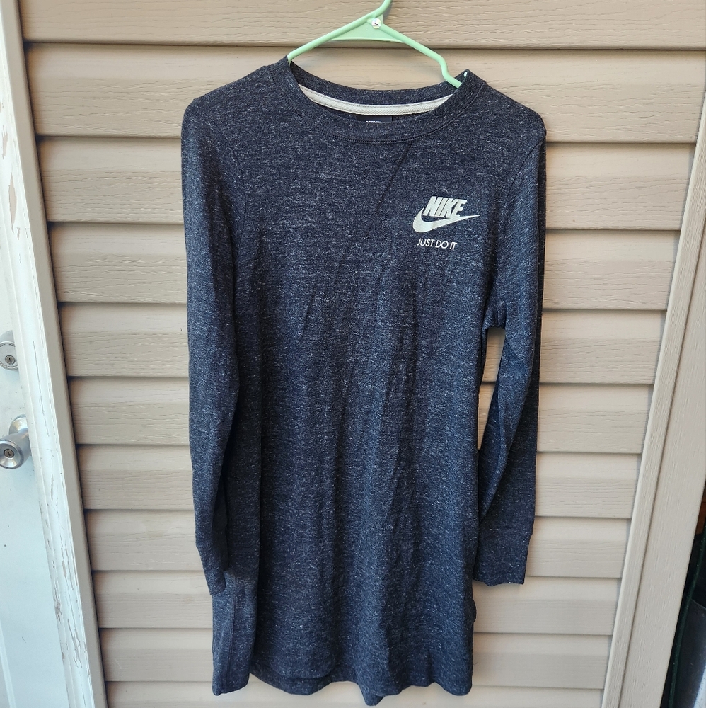 Nike T-shirt dress long sleeve swoosh SMALL